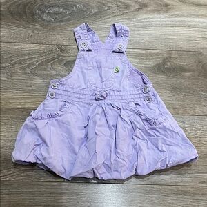 4/$24- girls size 3-6 month “George” bubble skirt overalls in lavender